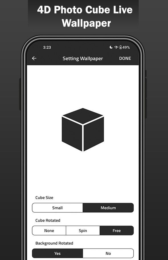 اسکرین شات 3 برنامه 4D Photo Cube Live Wallpaper