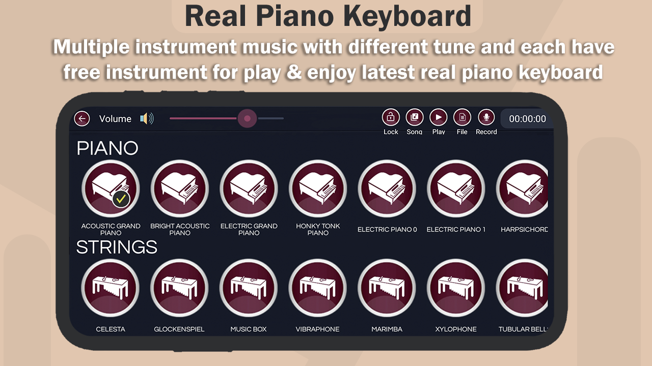 اسکرین شات 3 برنامه Real Piano-Piano Keyboard