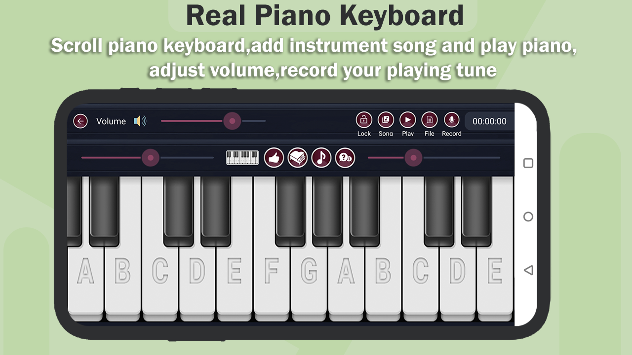 اسکرین شات 2 برنامه Real Piano-Piano Keyboard