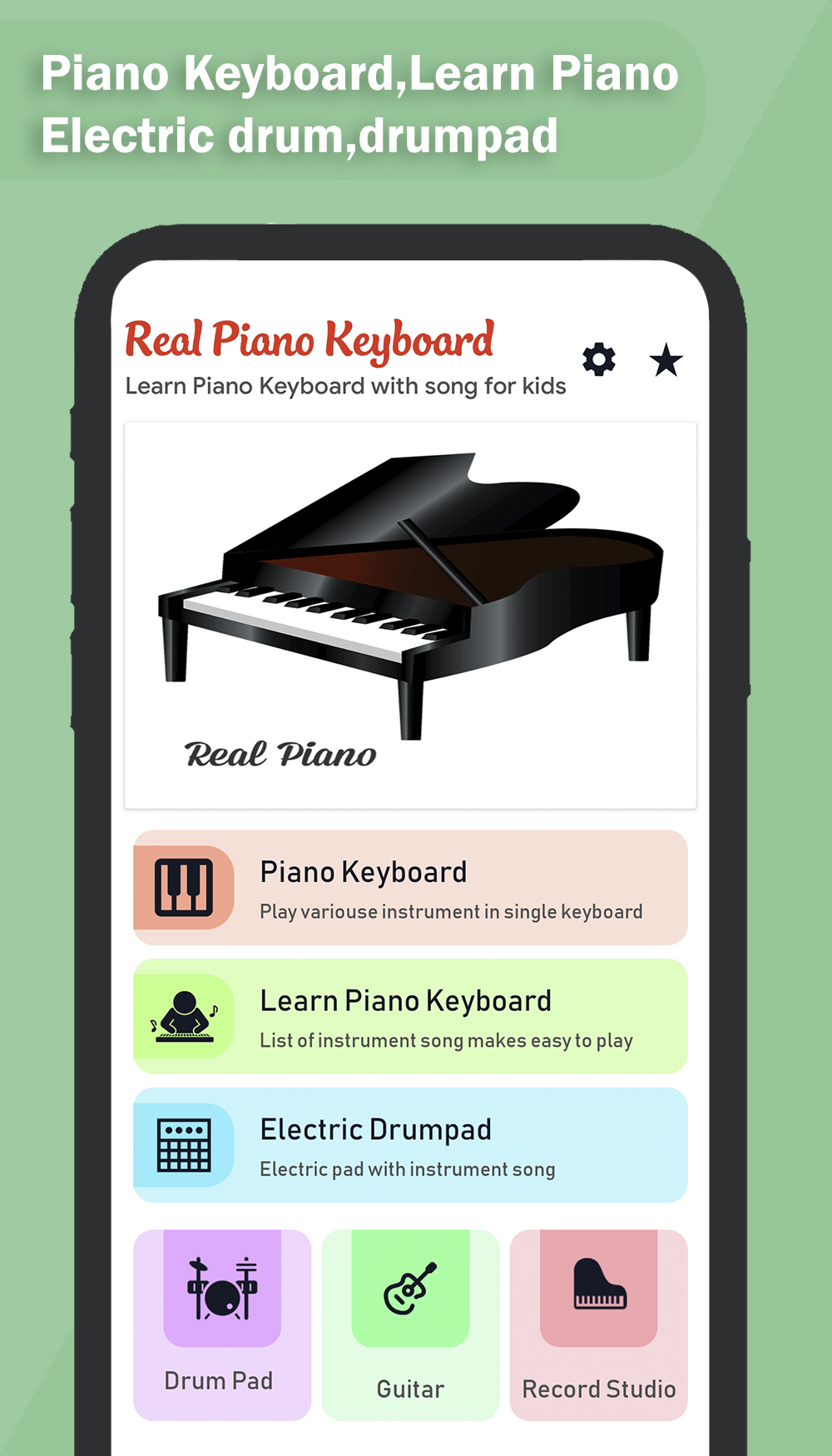 اسکرین شات 1 برنامه Real Piano-Piano Keyboard