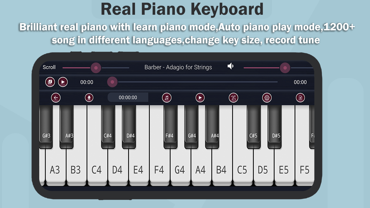 اسکرین شات 4 برنامه Real Piano-Piano Keyboard