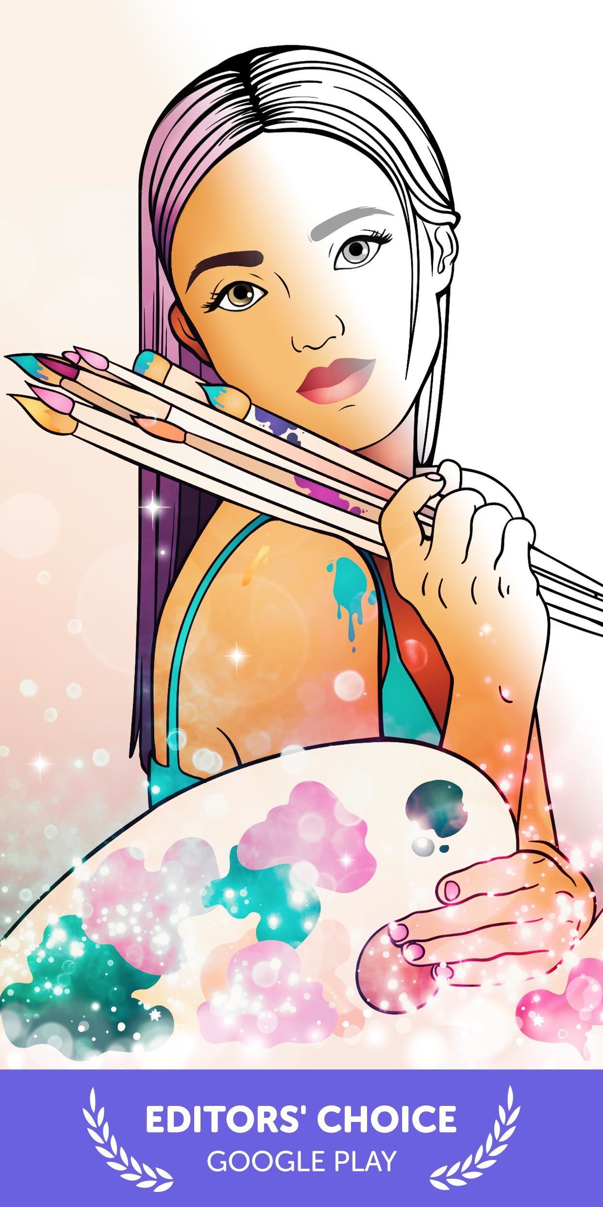 اسکرین شات 1 برنامه Recolor - Adult Coloring Book