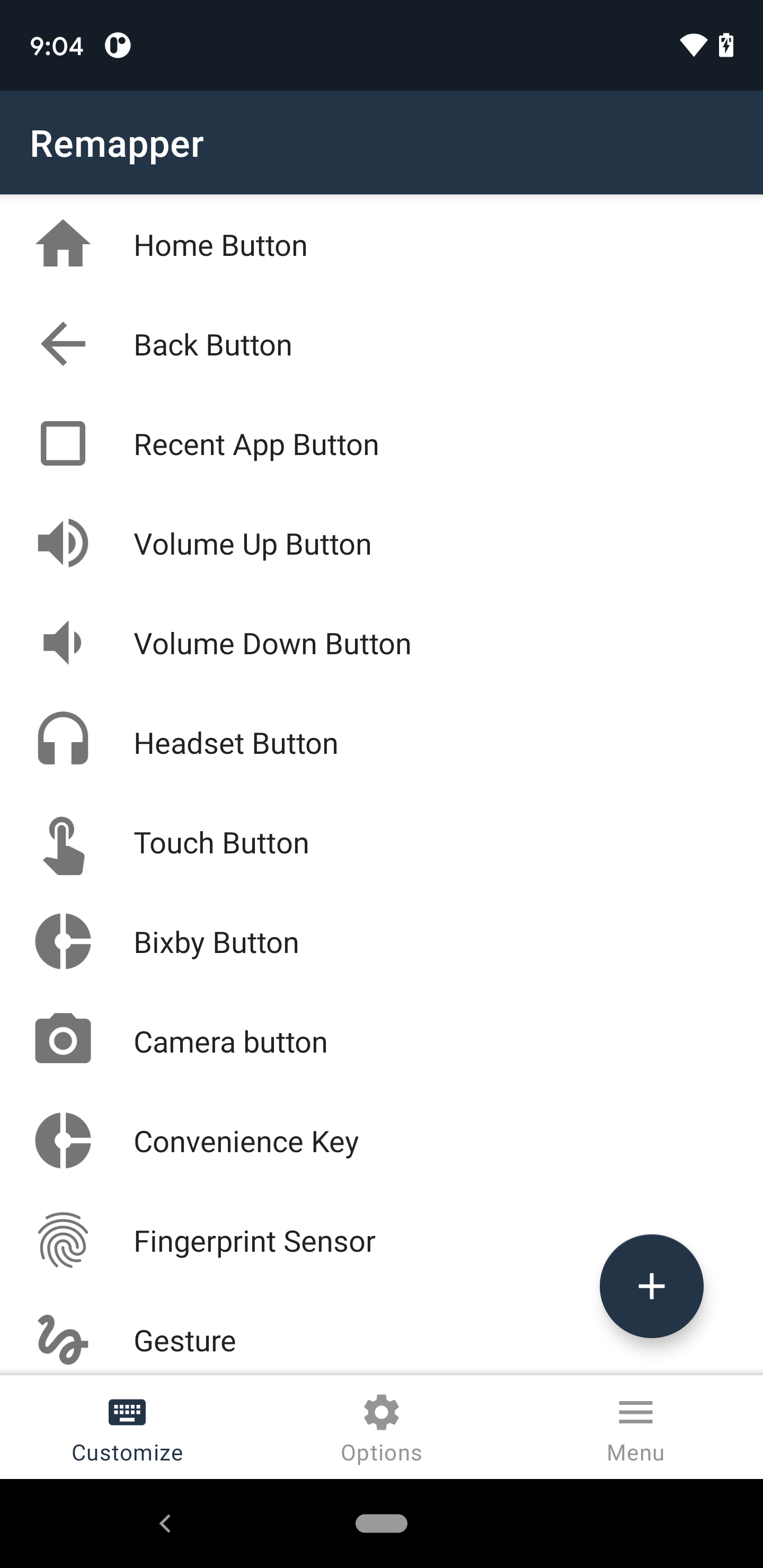 اسکرین شات 1 برنامه Remap keys & floating button