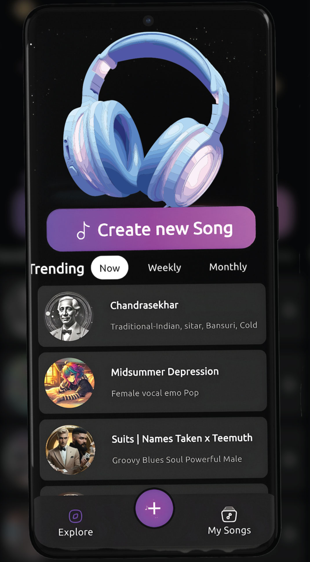 اسکرین شات 2 برنامه Suno Music AI - song AI maker