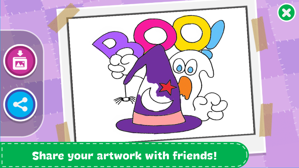 اسکرین شات 6 برنامه Halloween Coloring Book