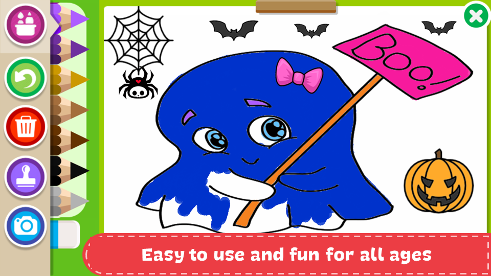 اسکرین شات 3 برنامه Halloween Coloring Book