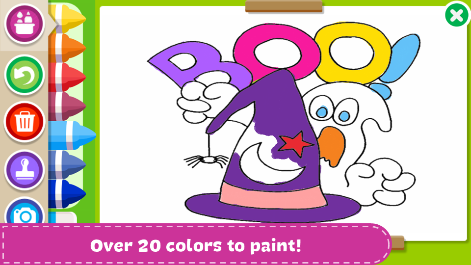 اسکرین شات 1 برنامه Halloween Coloring Book