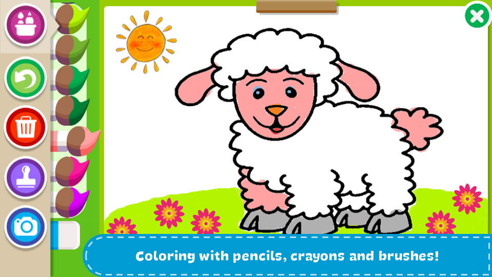 اسکرین شات 1 برنامه Paint and Learn Animals