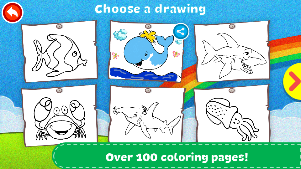 اسکرین شات 6 برنامه Paint and Learn Animals