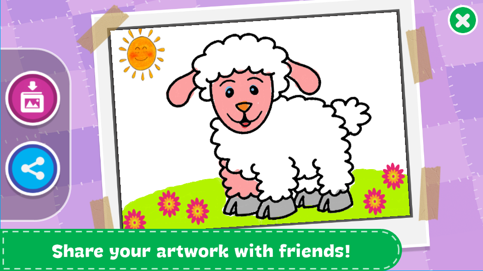 اسکرین شات 7 برنامه Paint and Learn Animals