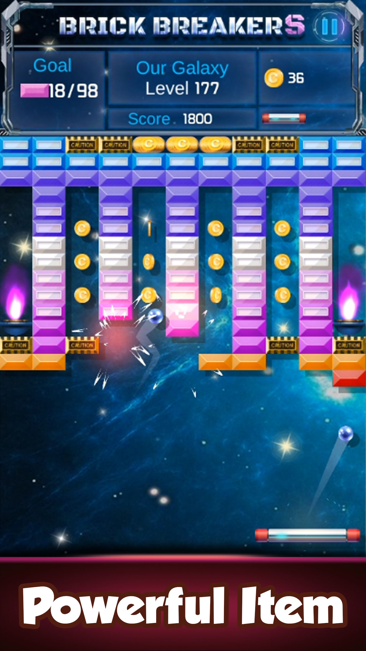 اسکرین شات 4 بازی Brick Breaker : Space Outlaw