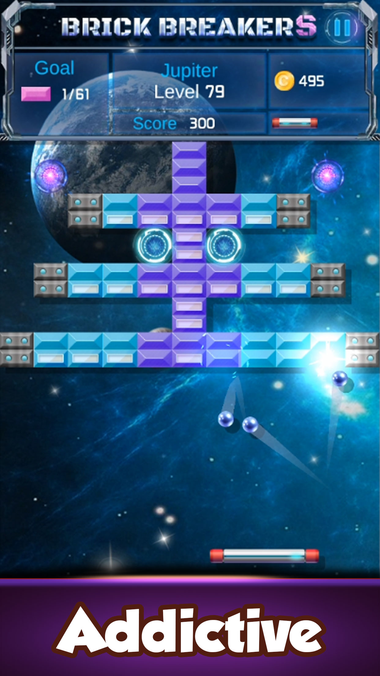 اسکرین شات 2 بازی Brick Breaker : Space Outlaw