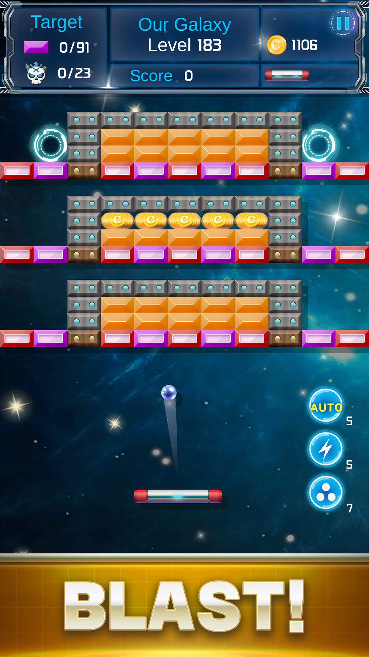 اسکرین شات 4 بازی Brick Breaker : Space Outlaw