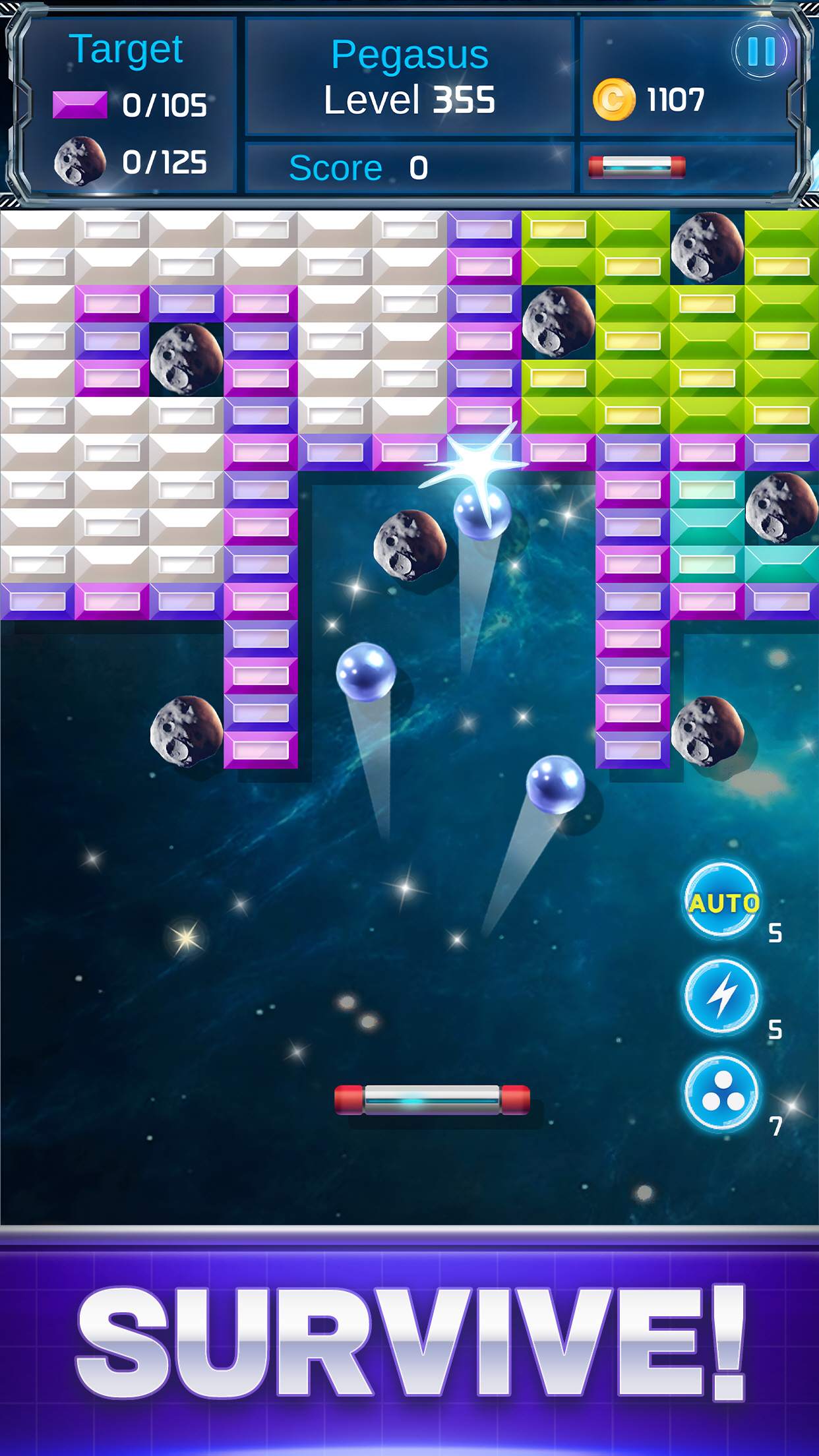 اسکرین شات 7 بازی Brick Breaker : Space Outlaw