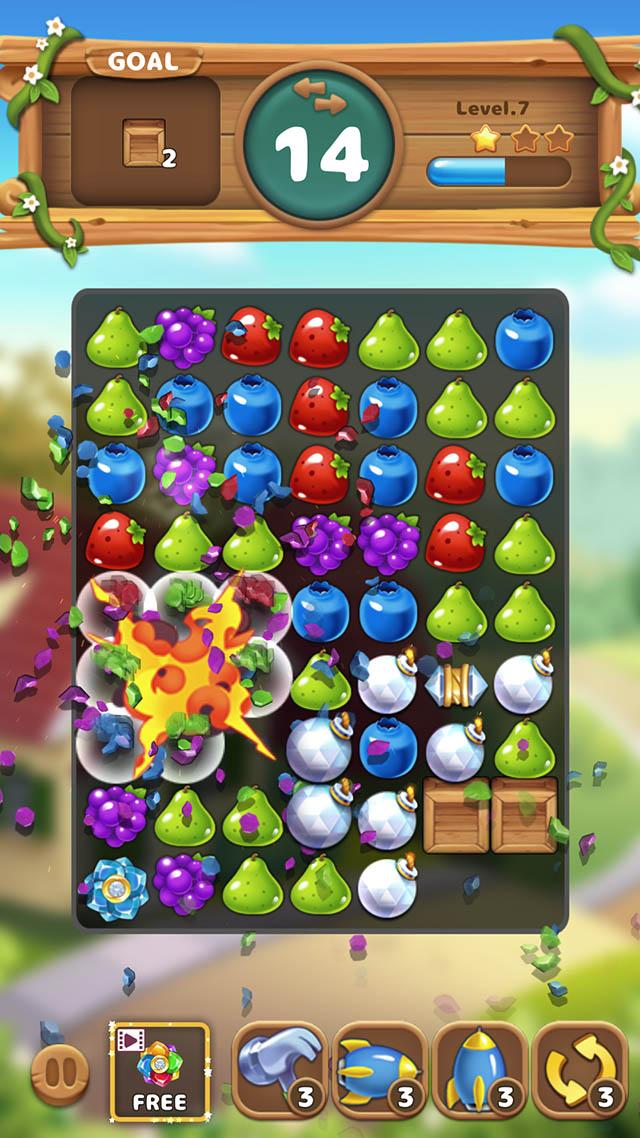 اسکرین شات 7 بازی Fruits Garden : Merge Puzzle