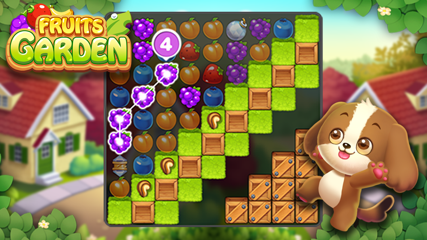 اسکرین شات 2 بازی Fruits Garden : Merge Puzzle