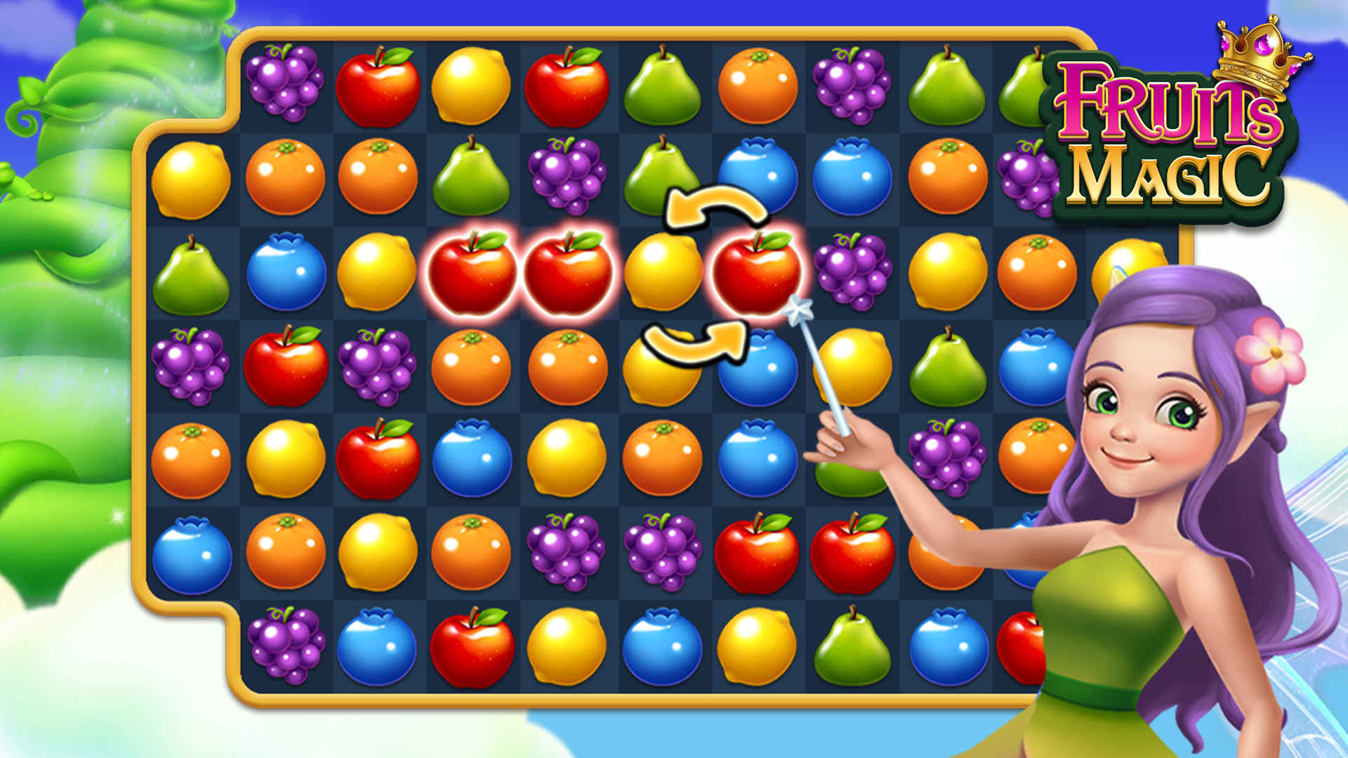 اسکرین شات 1 بازی Fruits Magic Sweet Garden