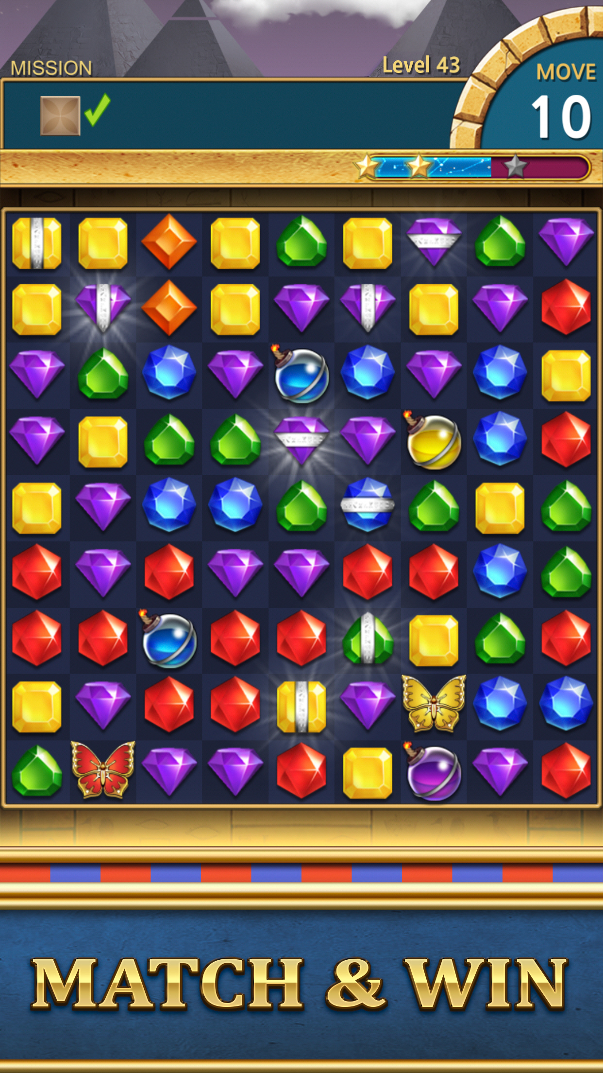 اسکرین شات 2 بازی Jewels Pharaoh : Match 3