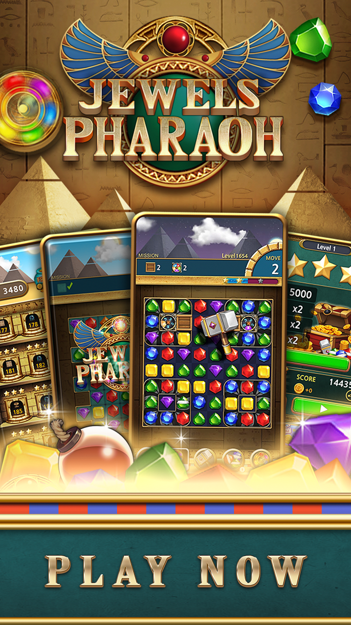 اسکرین شات 1 بازی Jewels Pharaoh : Match 3