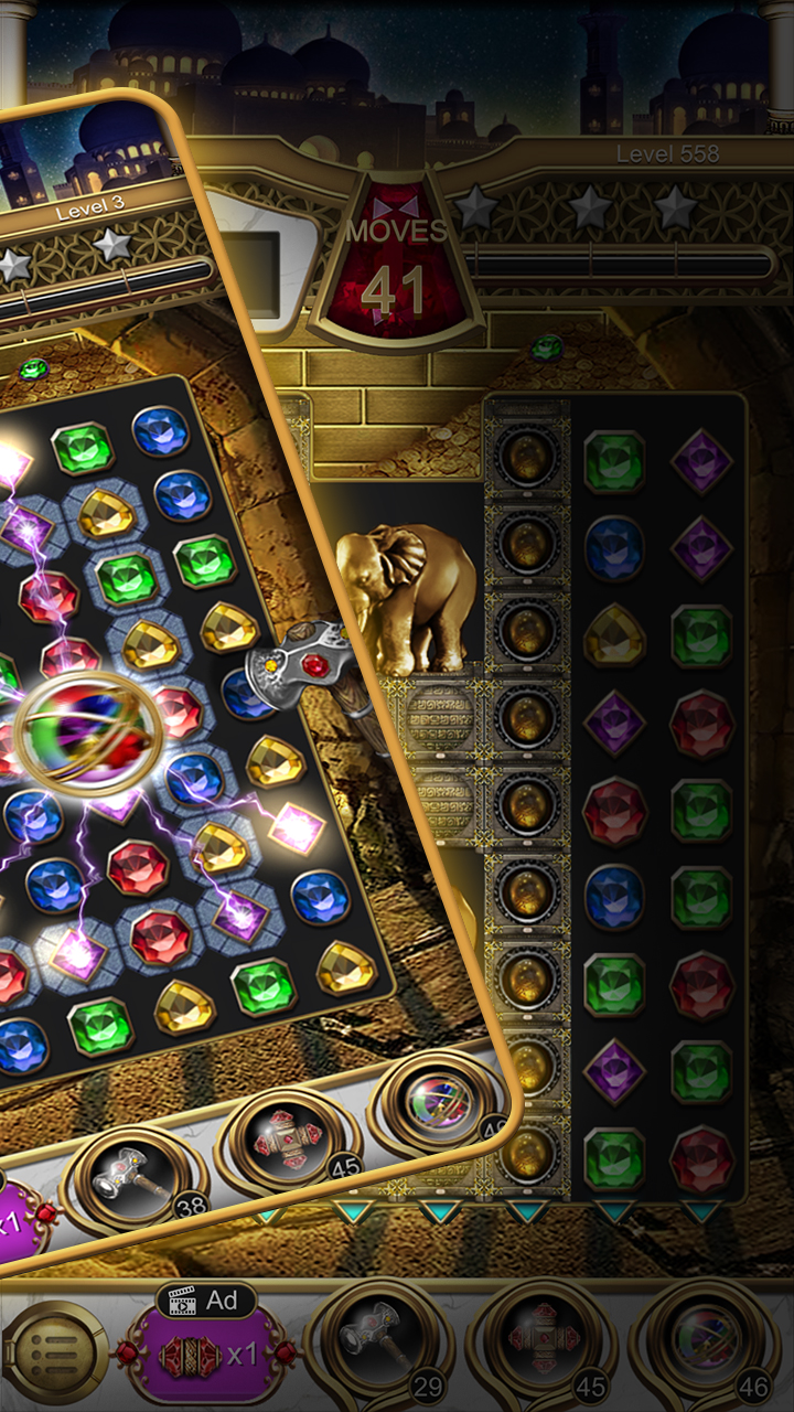 اسکرین شات 2 بازی Jewels Magic Lamp : Match 3