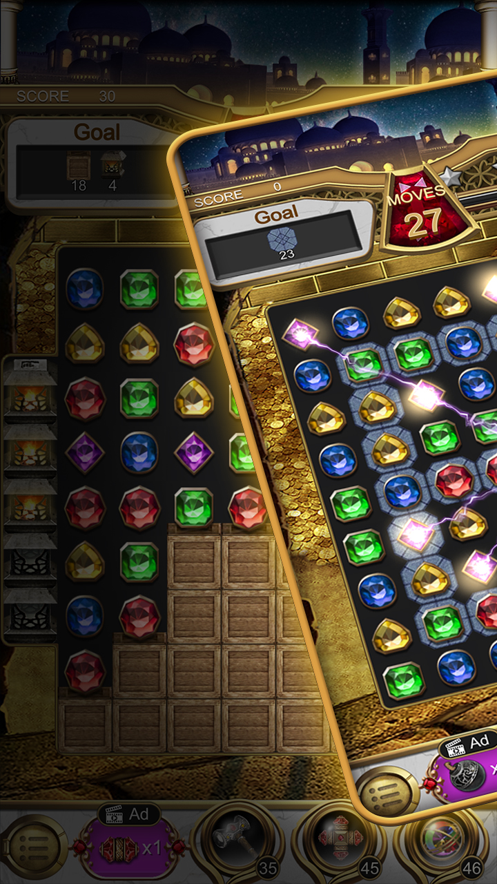 اسکرین شات 1 بازی Jewels Magic Lamp : Match 3