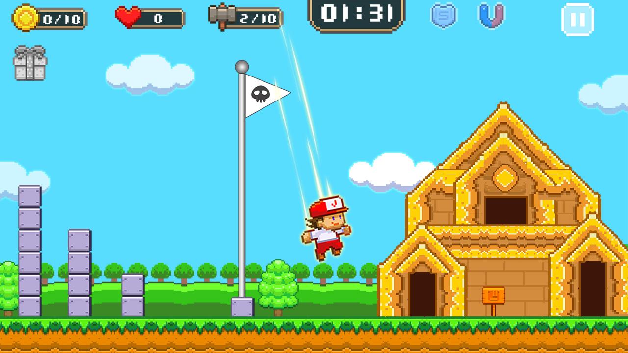 اسکرین شات 1 بازی Super Jim Jump - pixel 3d