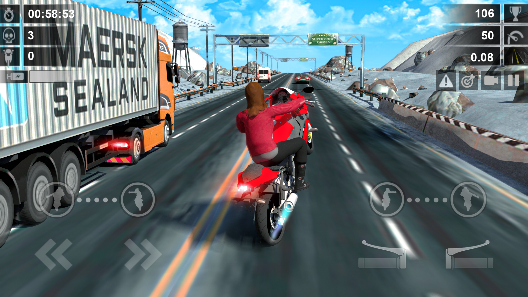 اسکرین شات 4 برنامه Road Rush - Street Bike Race