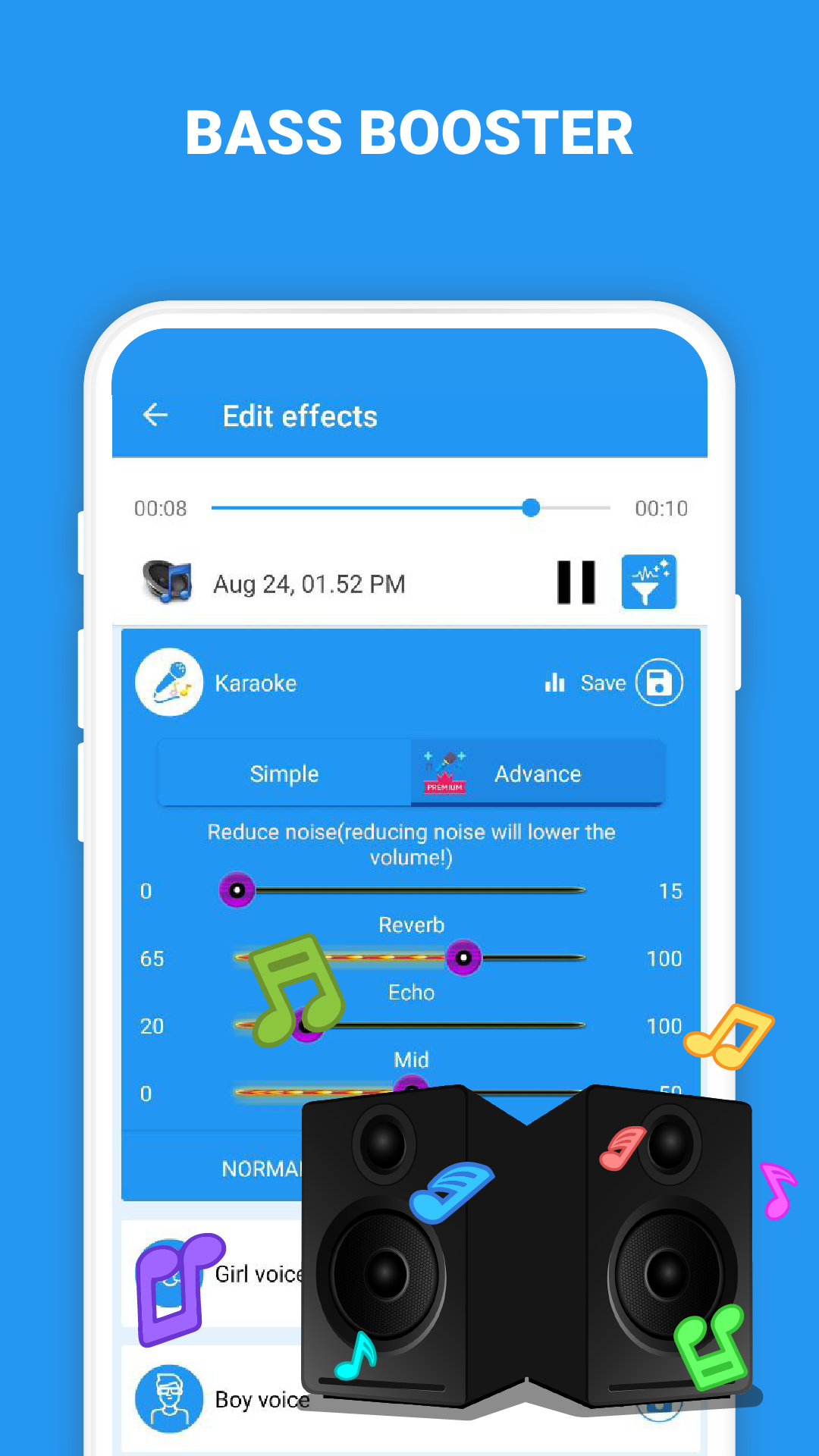 اسکرین شات برنامه Voice Changer - Audio Effects 3