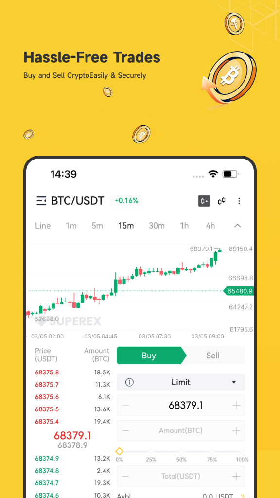 اسکرین شات 6 برنامه SuperEx: Trade Crypto & BTC
