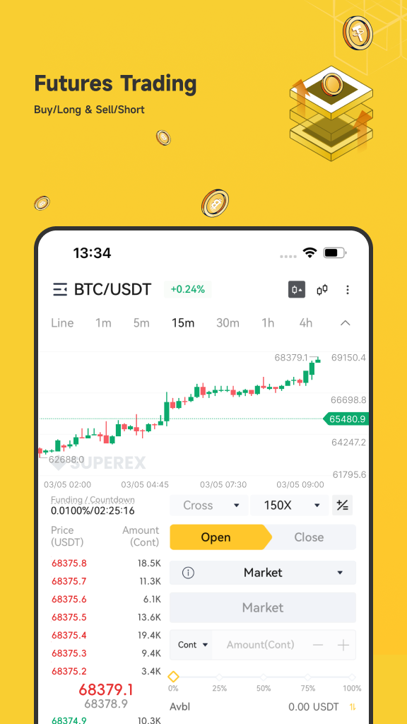 اسکرین شات 7 برنامه SuperEx: Trade Crypto & BTC