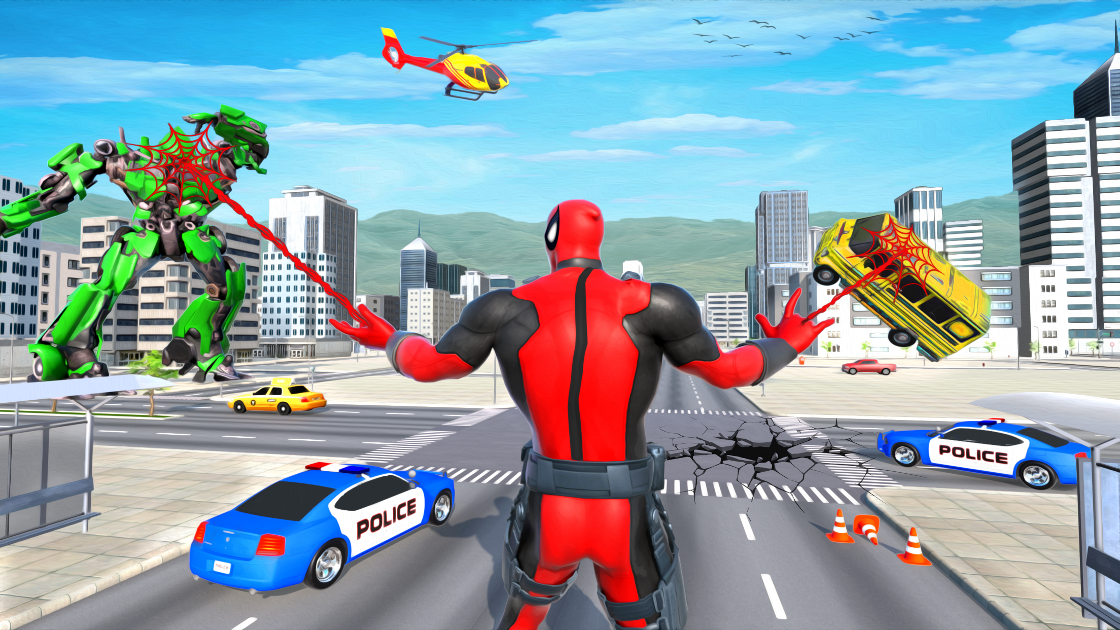 اسکرین شات 6 بازی Flying Spider Hero: Rope Hero