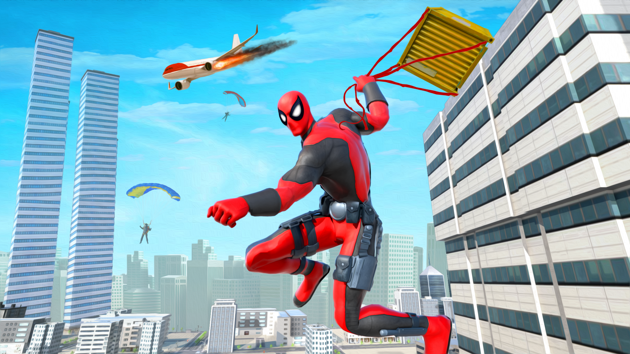 اسکرین شات 3 بازی Flying Spider Hero: Rope Hero