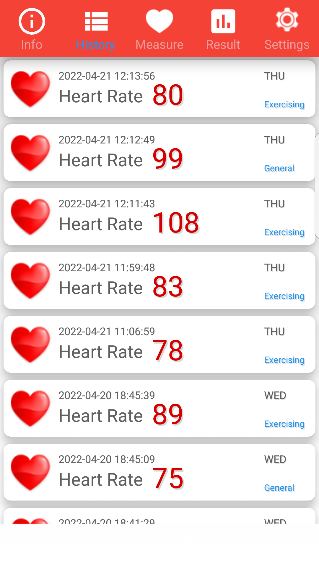 اسکرین شات 3 برنامه Heart Rate Monitor