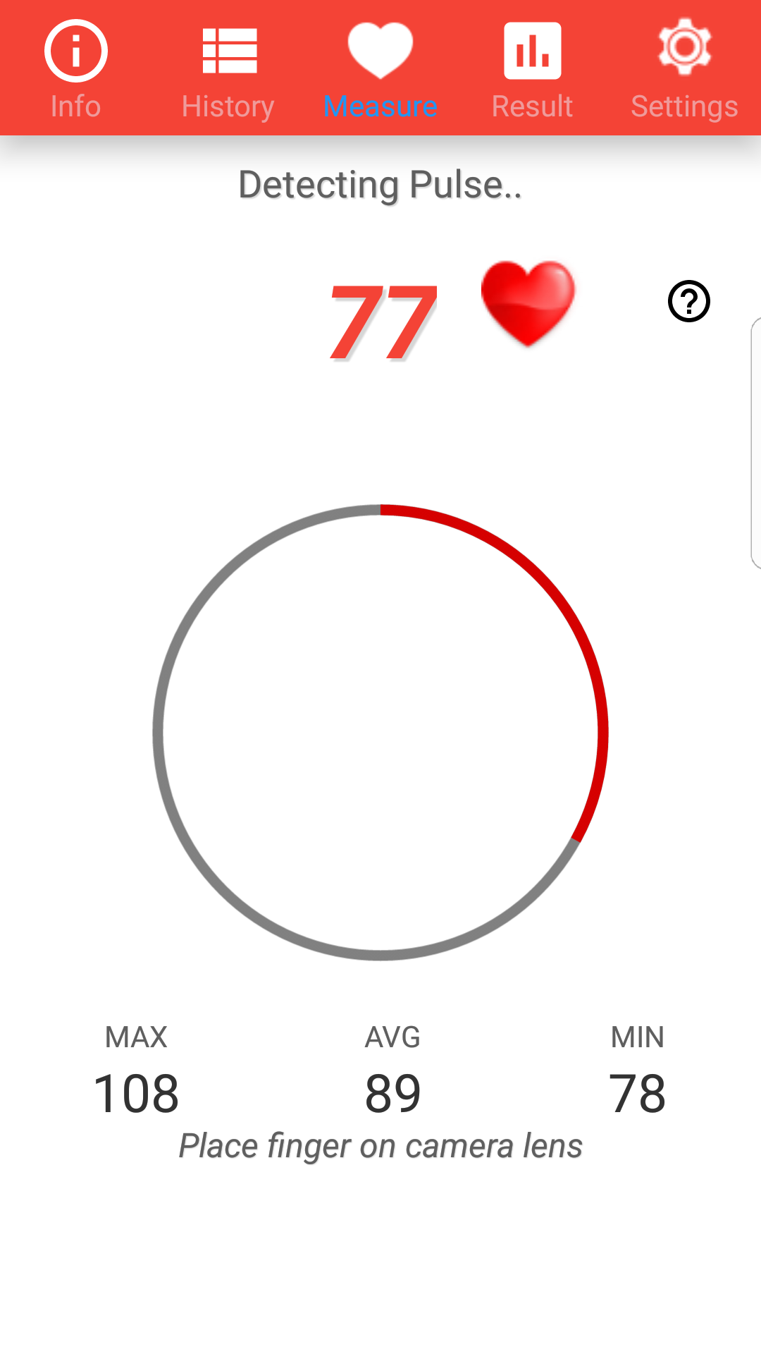 اسکرین شات 1 برنامه Heart Rate Monitor