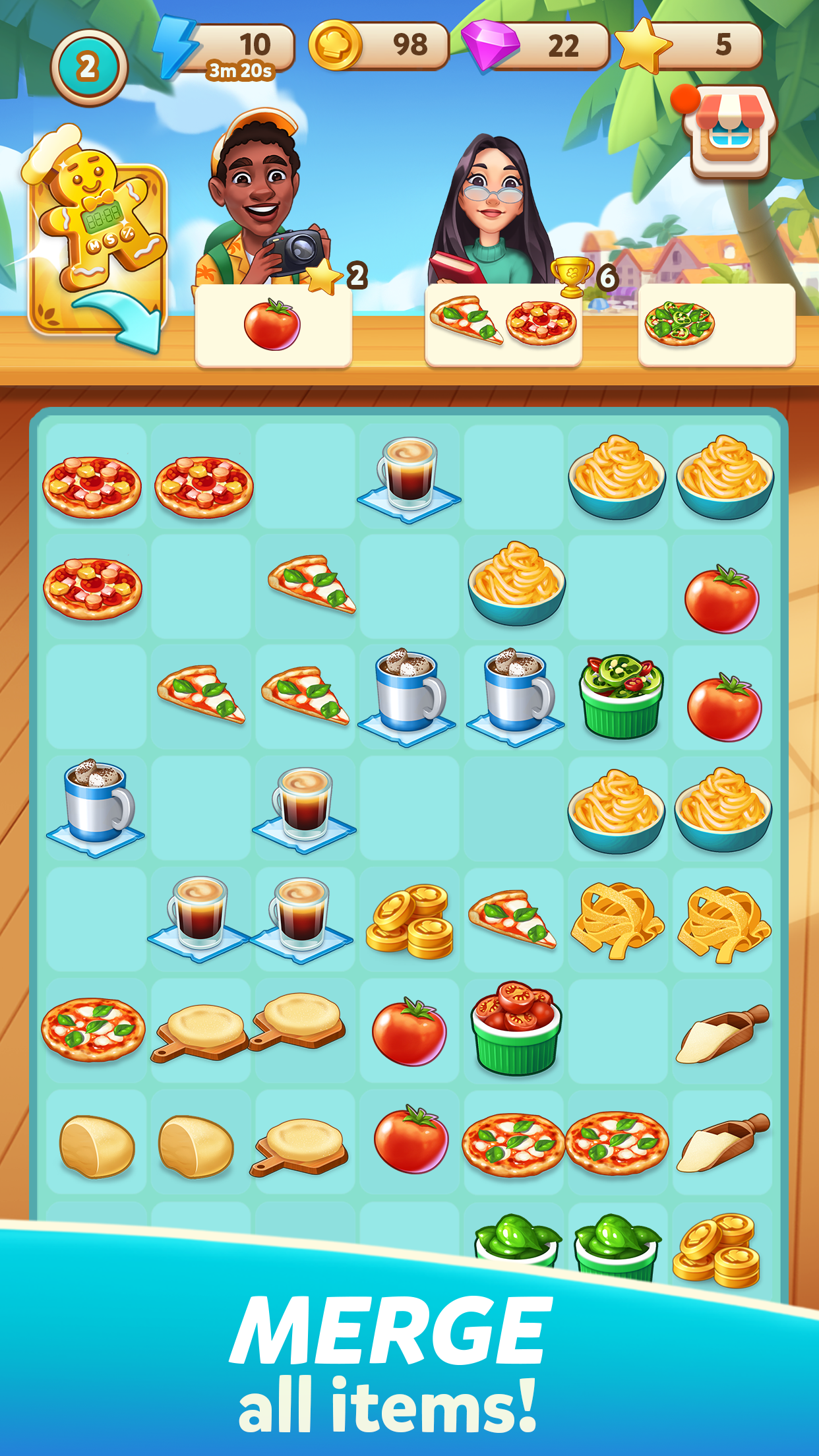 اسکرین شات 1 بازی Cook & Merge Kate's Adventure