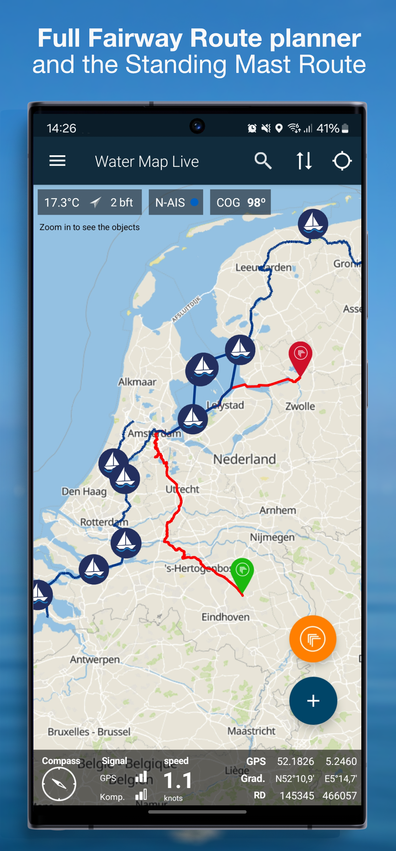 اسکرین شات 4 برنامه Water Map Live - Routes, AIS
