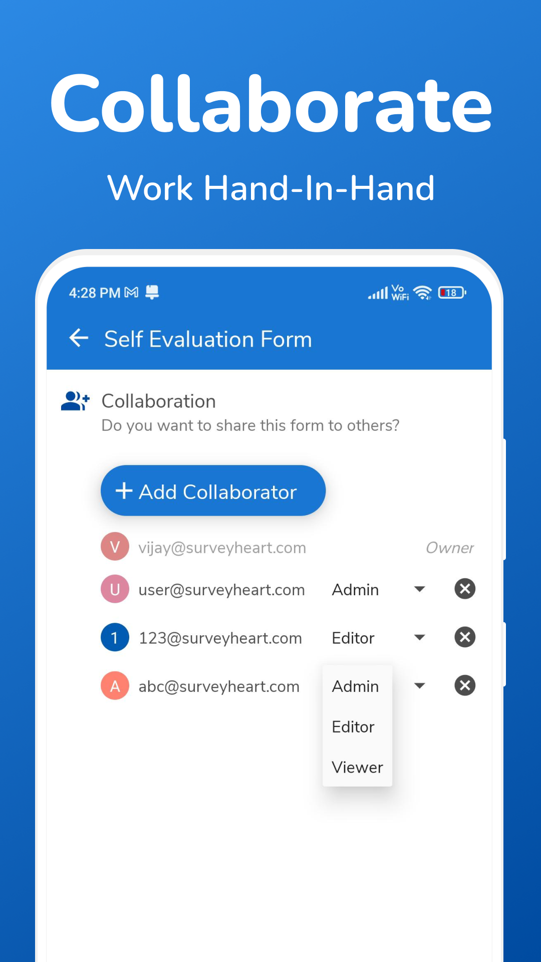 اسکرین شات 5 برنامه SurveyHeart: Form, Poll & Quiz