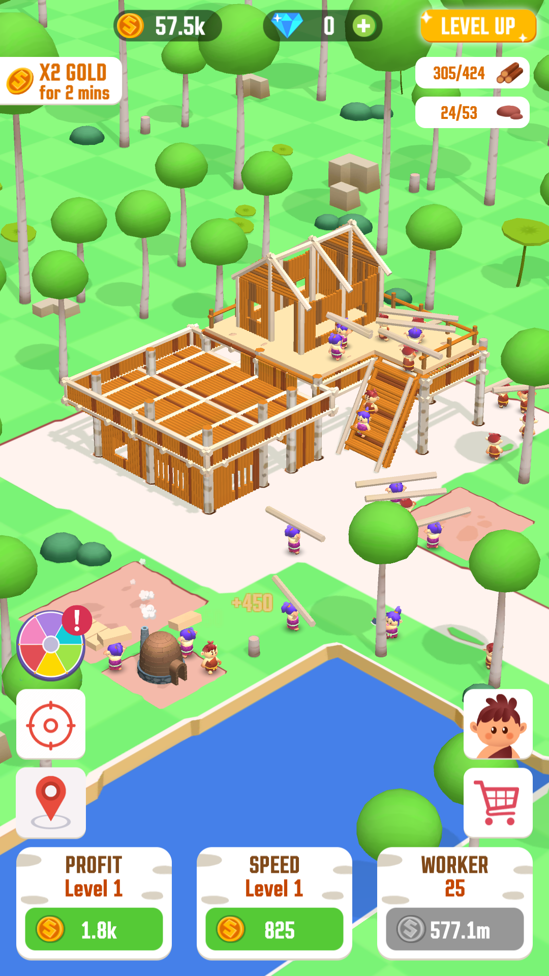 اسکرین شات 5 بازی Idle Jungle: Survival Builder