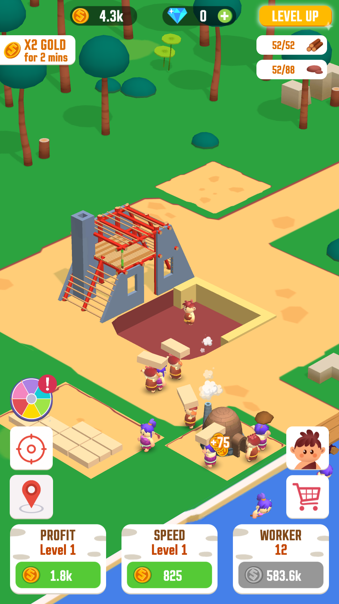 اسکرین شات 2 بازی Idle Jungle: Survival Builder