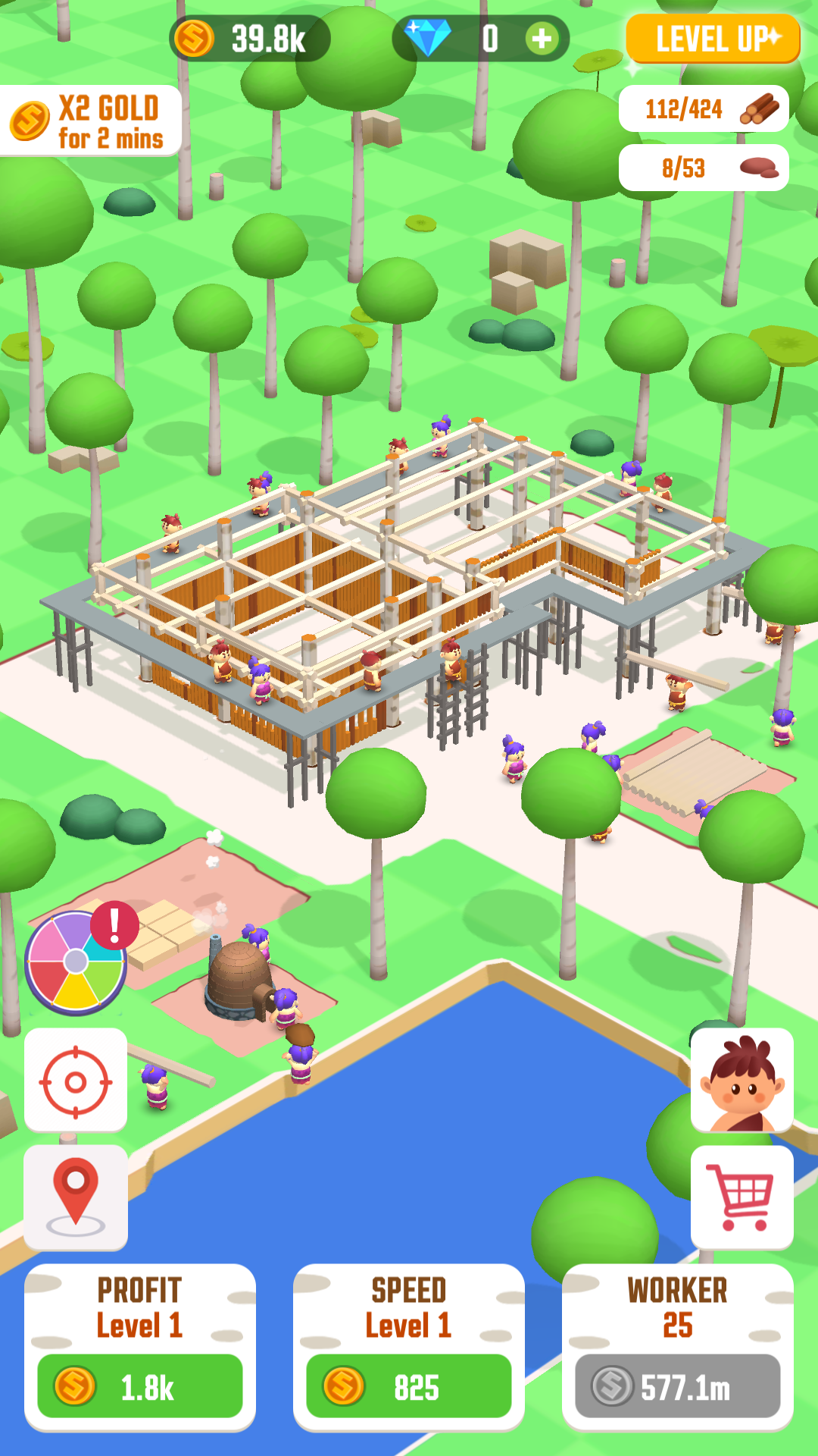 اسکرین شات 4 بازی Idle Jungle: Survival Builder