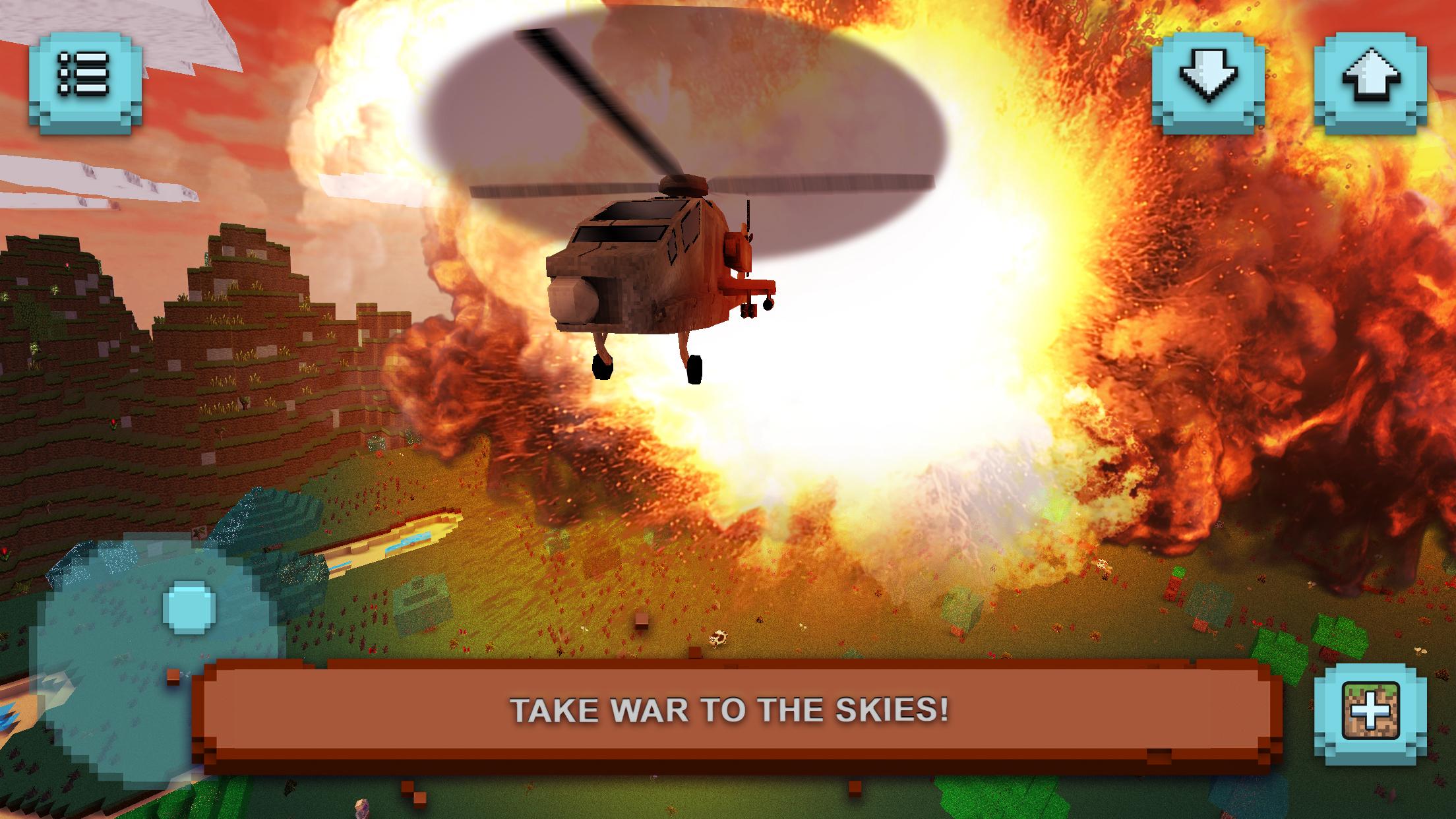 اسکرین شات 1 بازی Gunship Craft: Crafting & Helicopter Flying Games