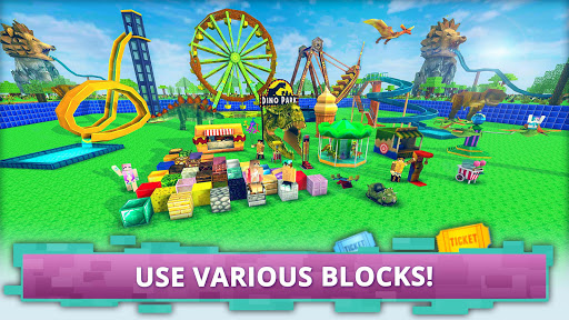 اسکرین شات 5 بازی Dino Theme Park Craft: Ride Dinosaur Rollercoaster