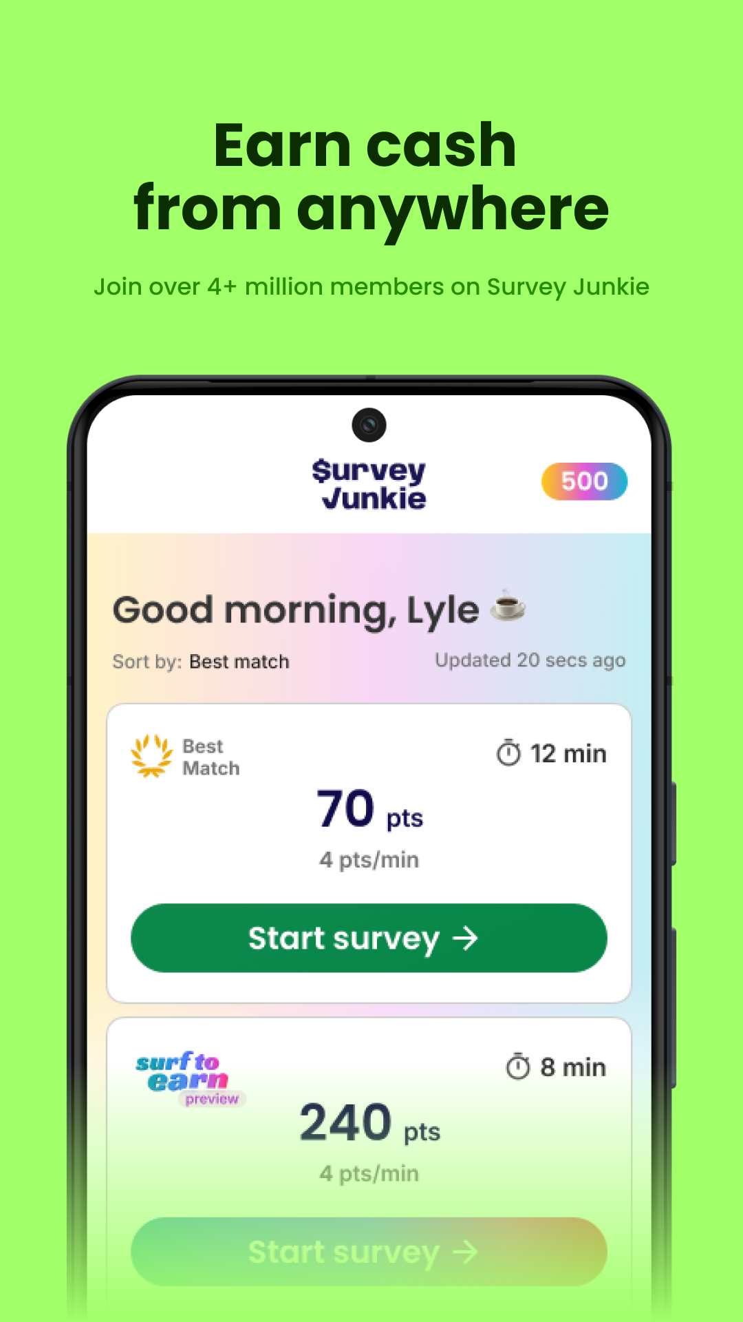 اسکرین شات 1 برنامه Survey Junkie
