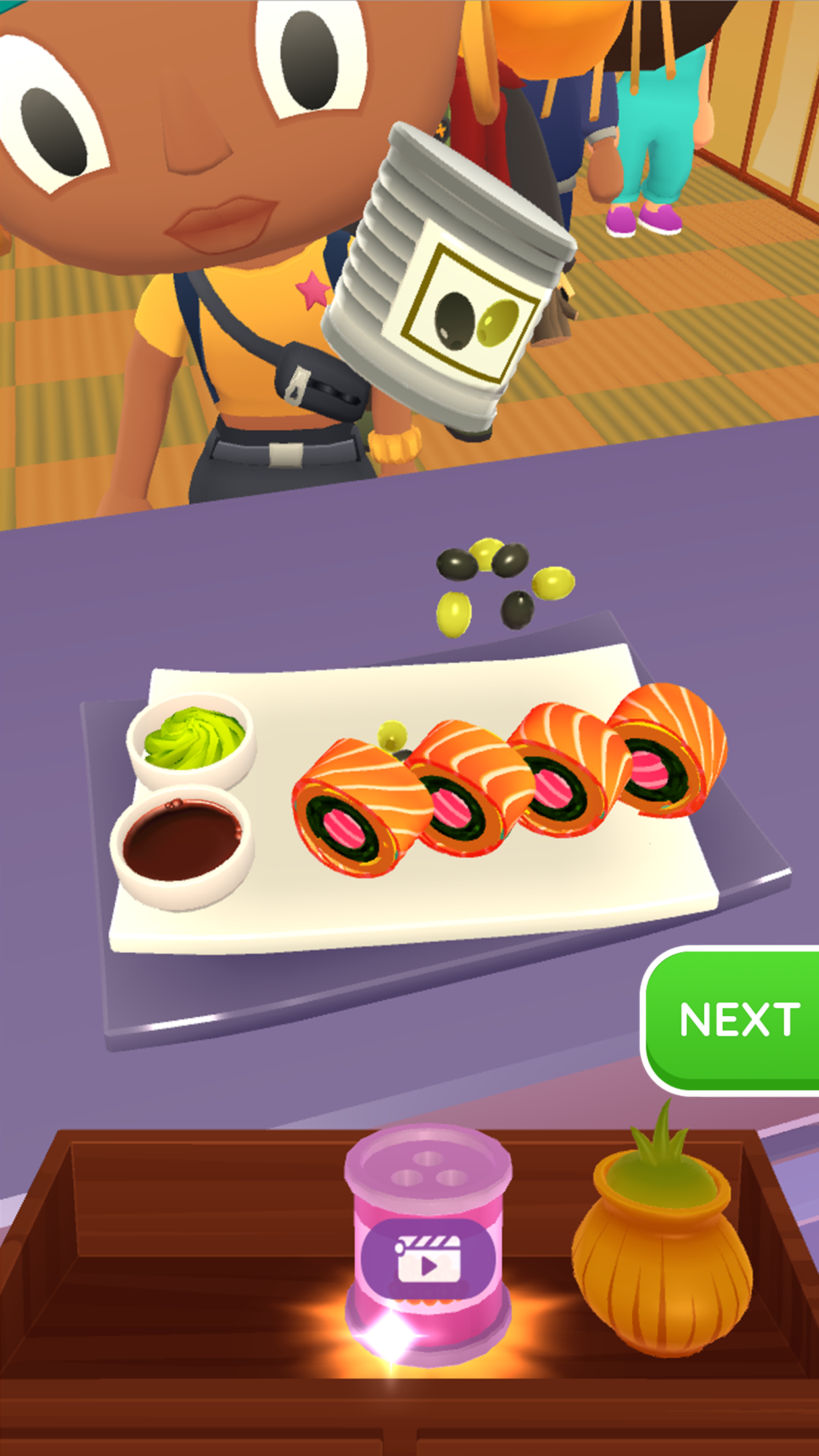 اسکرین شات 3 بازی Sushi Roll 3D - Cooking ASMR