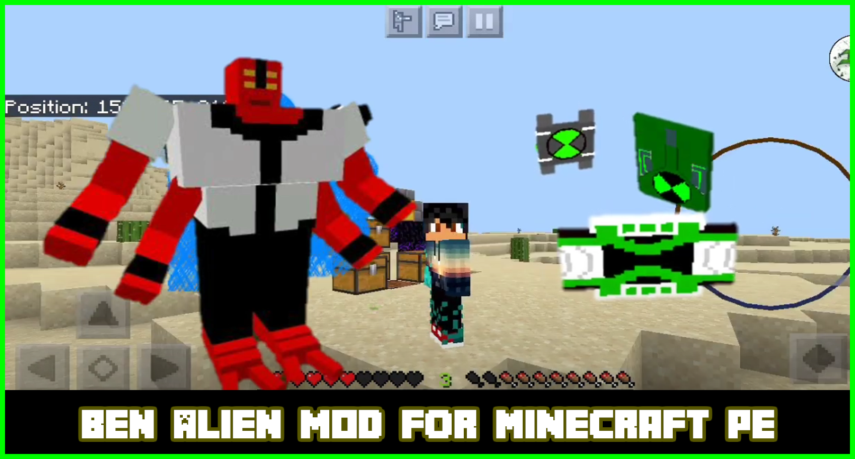 اسکرین شات 2 برنامه Cool Ben Alien Mod for MCPE