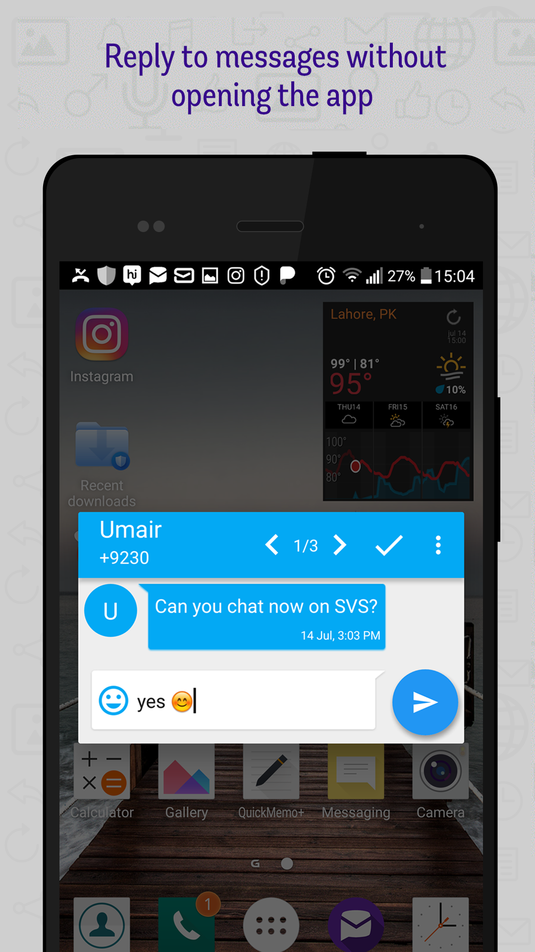 اسکرین شات 3 برنامه Share Via SMS (SVS)