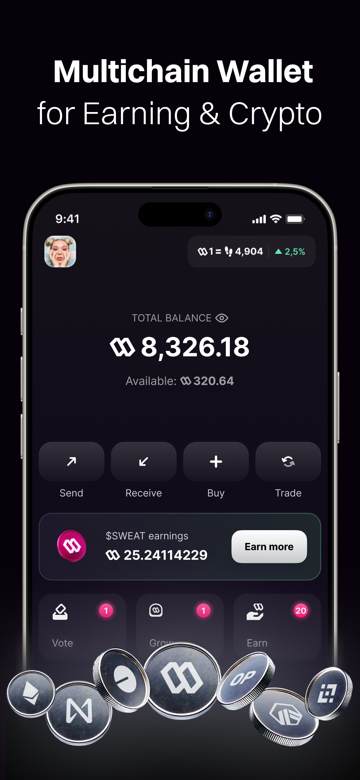 اسکرین شات 2 برنامه Sweat Wallet: Walk & Earn