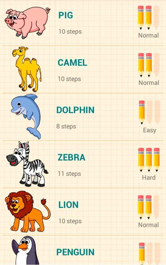 اسکرین شات 2 برنامه How to Draw Animals