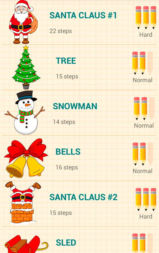 اسکرین شات 1 برنامه How to Draw Christmas