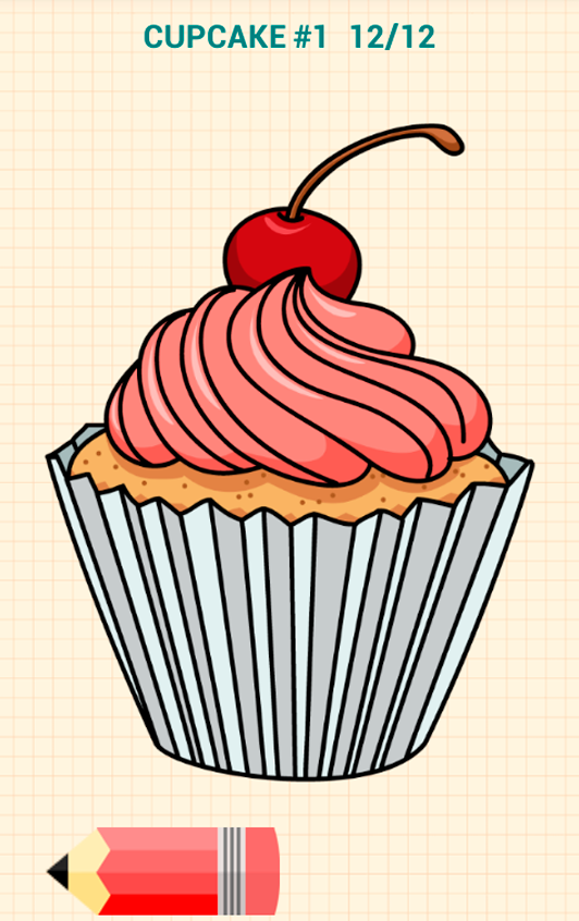 اسکرین شات 6 برنامه How to Draw Desserts